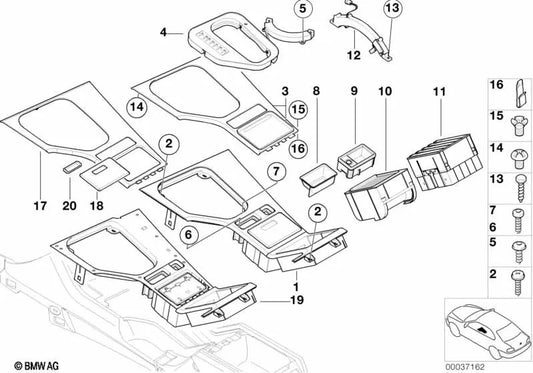 Druckmulde para BMW Serie 5 E39 (OEM 51162425837). Original BMW