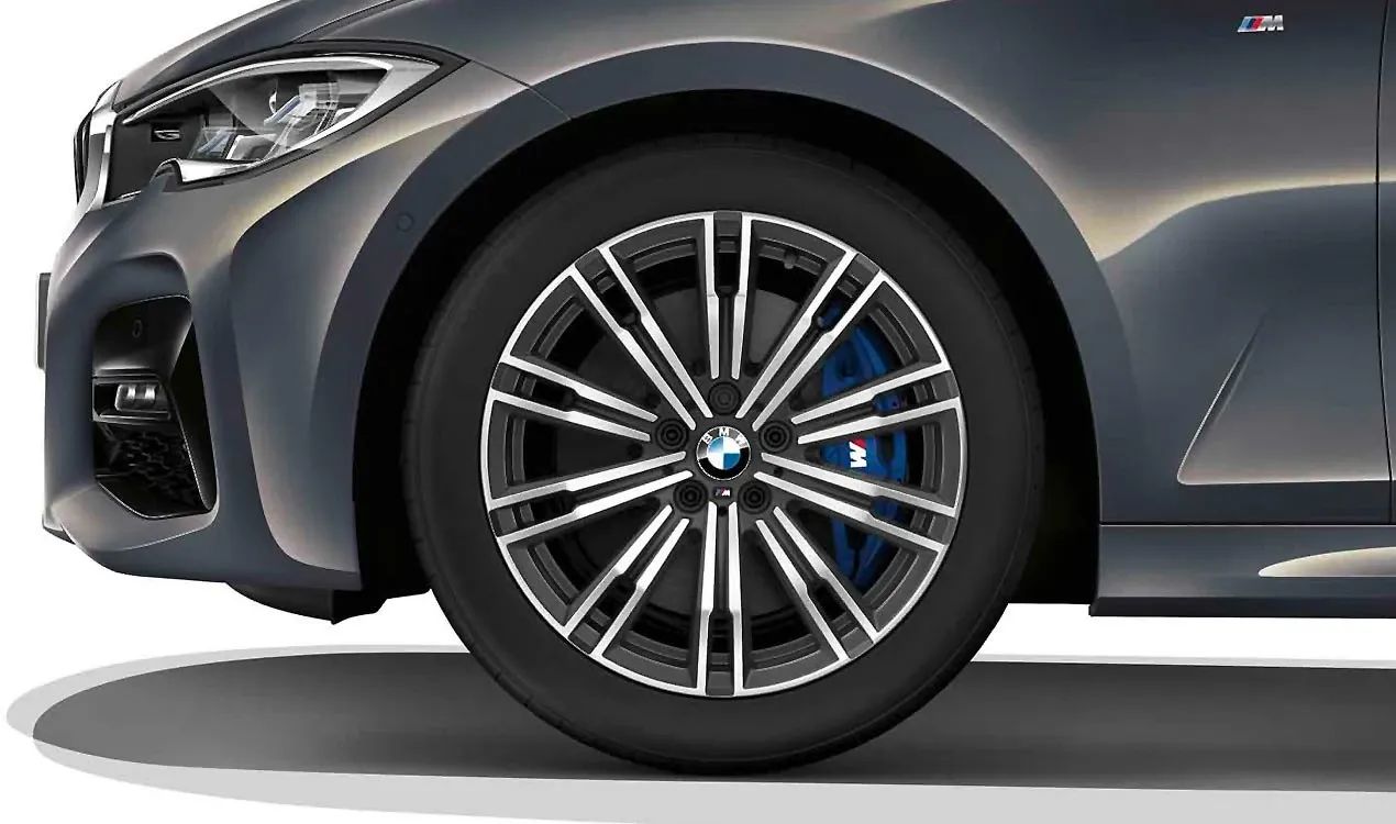 Complete winter wheels M double spoke 790 for BMW 3 Series G20, G21 (OEM 36115A4BD00). Original BMW