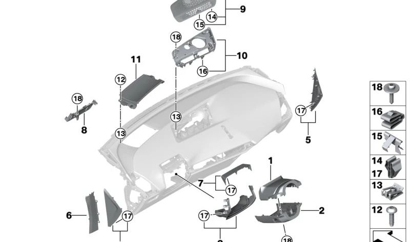 Fissing Support (Halterahmen) OEM 51459621392 per BMW I20. BMW originale.