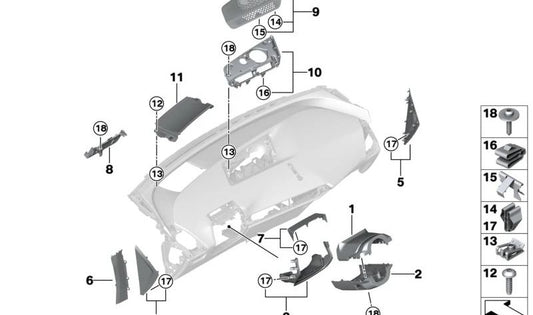 Clip para BMW I20 (OEM 07149631752). Original BMW