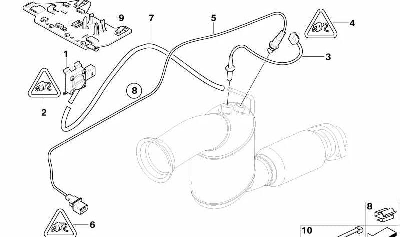 Tubo de admisión OEM 13627803507 para BMW E60, E61, E65, E66, E83. Original BMW.