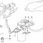 Soporte de la válvula de ventilación del tanque para BMW E34, E32 (OEM 13901717023). Original BMW.