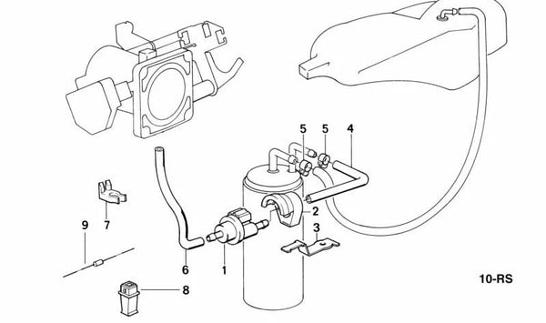 Válvula de aire de escape para BMW E36, E34 (OEM 11641247675). Original BMW