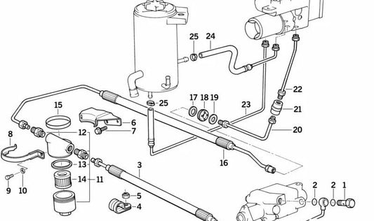 ASC+T filter support for BMW E32, E31 (OEM 34511159872). Genuine BMW