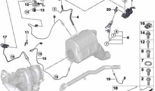 Soporte para carcasa de conector OEM 13628518982 para BMW F10, F11, F01, F02, E70, F15, E71, F16. Original BMW.