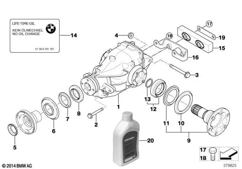 Mitnehmerflansch Abtrieb para BMW Serie 3 E46 (OEM 33131428683). Original BMW