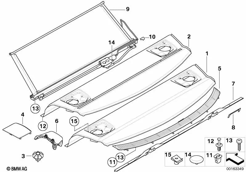 Air Vent for BMW 3 Series E90, E90N (OEM 51467139341). Original BMW.