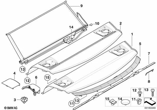 Rejilla de ventilación para BMW Serie 3 E92, E92N (OEM 51466954066). Original BMW.