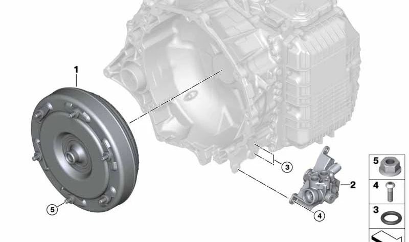 Junta tórica (O-Ring) OEM 24278699907 para BMW F40, F44, F45, F46, F48, F49, F39. Original BMW.