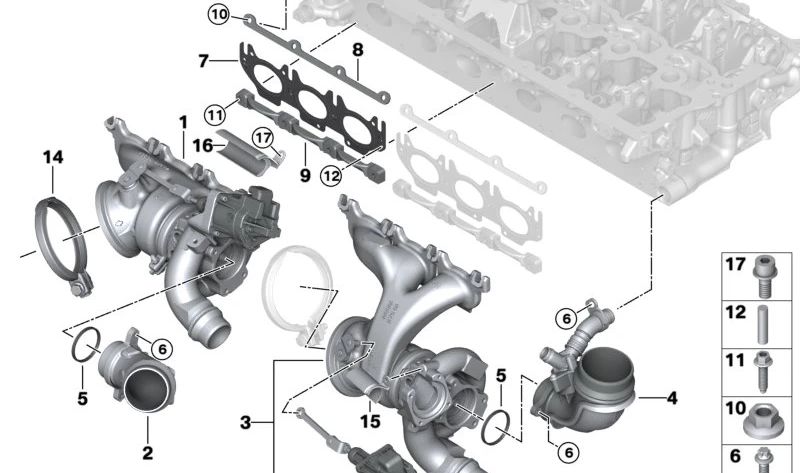 Waspasgate OEM Valve Actador 11658469143 per BMW G87, G20, G21, G80, G81, G26, G82, G83, F97, F98. BMW originale.