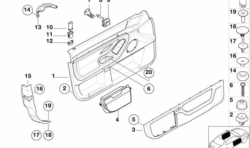 Tapón OEM 51418202898 para BMW E38. Original BMW.