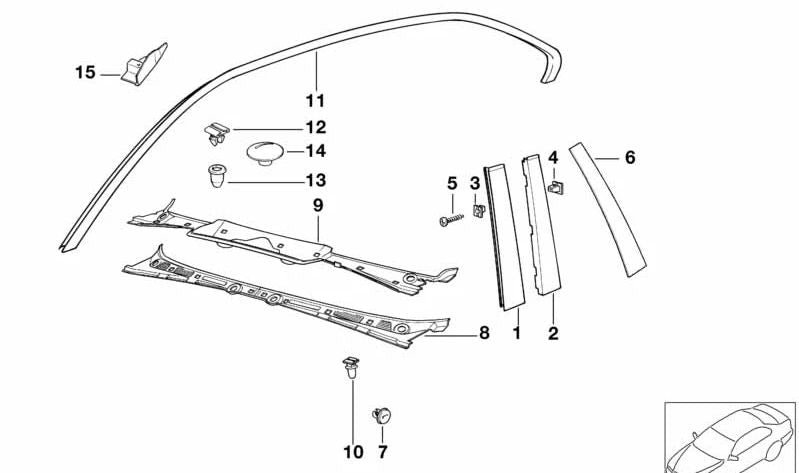 Cubierta trasera derecha para BMW Serie 3 E36 (OEM 51348173386). Original BMW