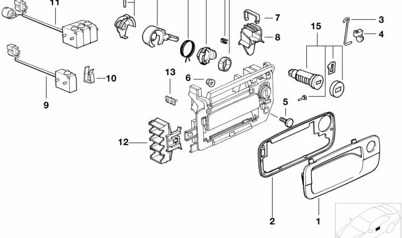 Soporte de Conexión Enchufe para BMW E31 (OEM 61131383590). Original BMW