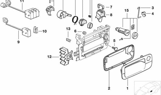 Soporte de Conexión Enchufe para BMW E31 (OEM 61131383590). Original BMW