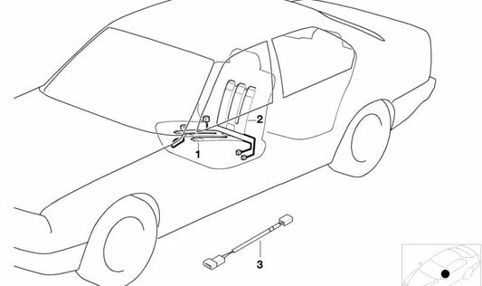 Backrest heating element for BMW 5 Series E39 (OEM 52108203257). Original BMW