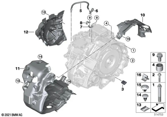 Cápsula acústica inferior para BMW F40, F44, F45N, F46N, F48, F48N, F39 (OEM 24148682636). Original BMW