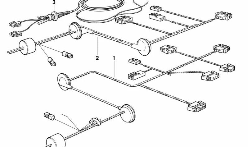 Cable de reparación para luneta calefactable para BMW Serie 5 E34 (OEM 61128355153). Original BMW.