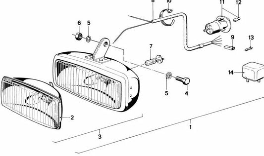 Interruptor para luces antiniebla OEM 61311363867 para BMW (Modelos compatibles: E12). Original BMW