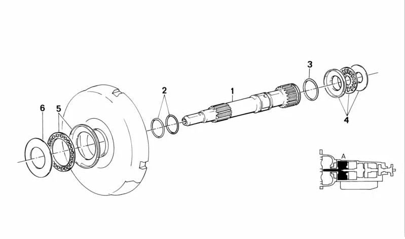 OEM spacer 24211215414 for BMW E30, E28, E34, E24, E23, E31. Genuine BMW