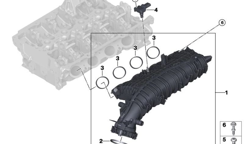 T-Map-Sensor für BMW 1er F40, F52, 2er F44, F45, F46, G42, 3er G20, G21, G28, 4er G22, G23, G26, 5er G30, G31, X1 F48, F49, X2 F39, X3 G01, G08, X4 G02 und MINI F54, F55, F56, F57, F60 (OEM 13628637899). Original BMW