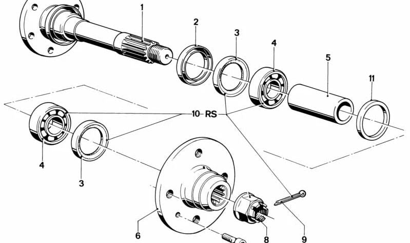 Distanzscheibe para BMW E21 Serie 3 (OEM 33411118735). Original BMW