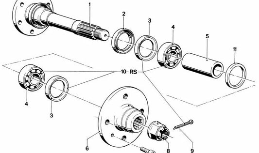 Rear Suspension Spacer OEM 33411118732 for BMW E21. Original BMW.