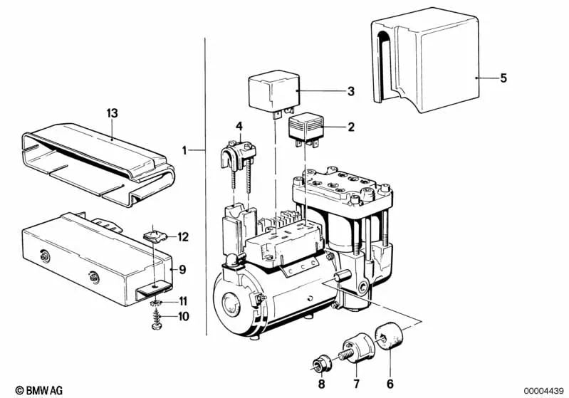 ABS control unit for BMW E24, E23 (OEM 34521154999). Original BMW.