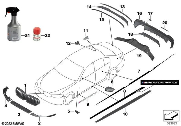 Cubierta de Espejo Exterior de Carbono para BMW G30, G31, G32, G11, G12, G14, G15, G16 (OEM 51162466671). Original BMW.