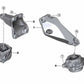 Left Engine Mount for BMW F20, F21, F22, F30, F31, F34, F32, F36 (OEM 22116856405). Original BMW