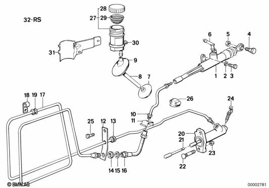 Kanal für BMW 5er E34, 7er E32 (OEM 21521156742). Original BMW