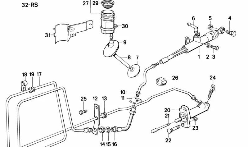 Tubería para BMW Serie 5 E34 (OEM 21521159967). Original BMW