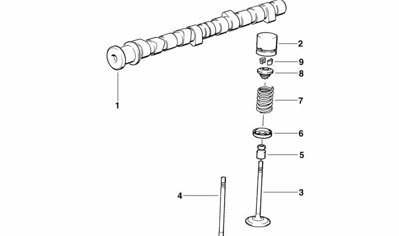 Válvula de admisión OEM 11342246524 para BMW E36, E34, E39, E38. Original BMW.