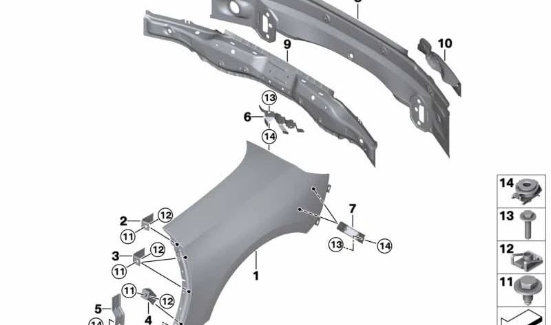 Revestimiento interior trasero OEM 41008499102 para BMW (Modelos compatibles: G29 Z4). Original BMW.