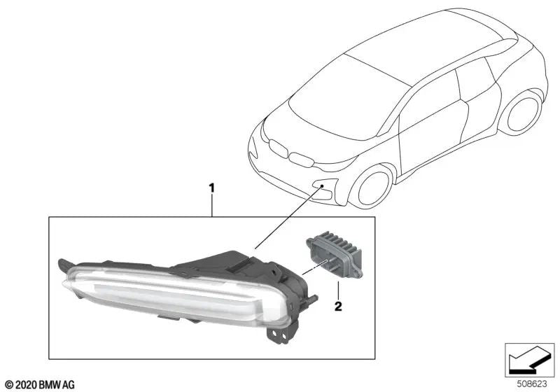 Intermittente LED per diversi modelli/serie BMW (OEM 63117471838). BMW originale.