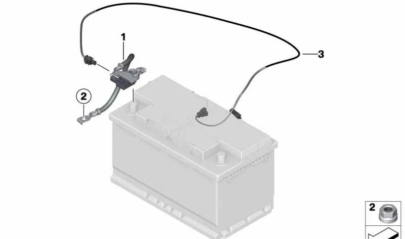 Cable de Reparación para BMW Serie 1 F20, F21, Serie 2 F22, F23, F87, Serie 3 F30, F31, F34, F35, F80, Serie 4 F32, F33, F36, F82, F83 (OEM 61129387544). Original BMW