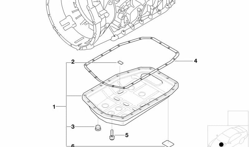 Junta para BMW Serie 3 E46, Serie 5 E39, Serie 7 E38, Z4 E85 (OEM 24101423380). Original BMW