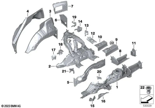 Passaggio ruota posteriore destro per BMW G07, G07N (OEM 41007947138). BMW originale