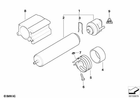 Goma de amortiguación para BMW Serie 3 E46 (OEM 13327794593). Original BMW