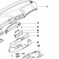 Revestimiento del tablero de instrumentos inferior izquierdo para BMW Serie 5 E39 (OEM 51458238835). Original BMW