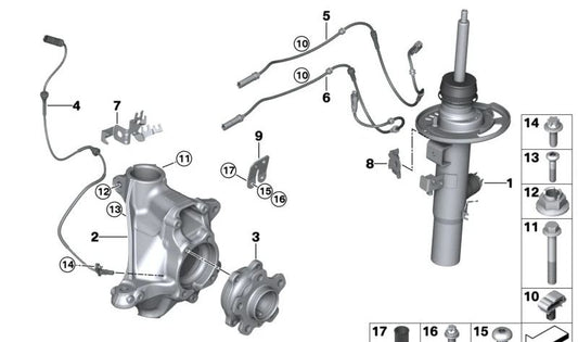 Porta mangueta izquierda OEM 31216886947 para BMW G08 (X3 M, X4 M). Original BMW.