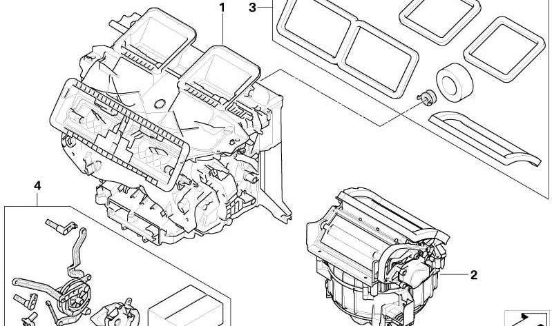 Kit de peças pequenas / Alavanca de ajuste para sistema de ar condicionado OEM 64116950991 para BMW E81, E82, E87, E88, E90, E91, E92, E93, E84. BMW original