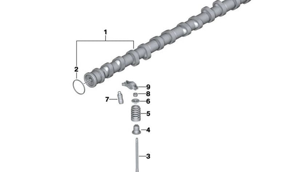 Árbol de levas de admisión para BMW Serie 3 E90, E91, E92, E93, Serie 5 F10, F11, Serie 6 E63N, E64N (OEM 11317567641). Original BMW