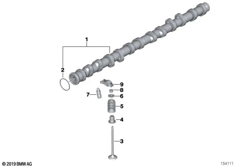 Muelle de válvula para BMW E82, E88, E90, E91, E92, E93, F10, F11, E63, E64, F01, F02, E71, E89 (OEM 11347563459). Original BMW