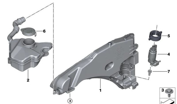 Elemento de desacoplamiento OEM 61665A0AA49 para BMW U06, I20. Original BMW.