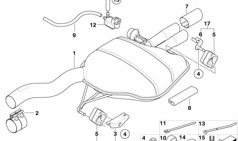 Protección de borde de puerta OEM 51721866416 para BMW E60, E61. Original BMW.