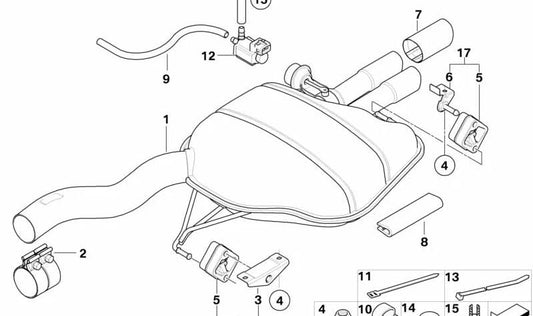 Protección de borde de puerta OEM 51721866416 para BMW E60, E61. Original BMW.