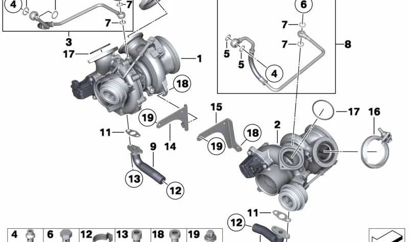 Placa de soporte para BMW Serie 7 F01, F02 (OEM 11627562128). Original BMW