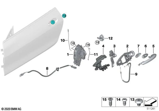 Rechte Antriebsstange für BMW 4er G22, G23, G82, G83 (OEM 51217955182). Original BMW.