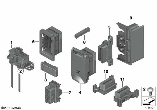 Adaptador con Resistencia para BMW Serie 5 F07, F10, F11, F18; Serie 6 F12, F13; Serie 7 F01, F02, F04 (OEM 61139232598). Original BMW.