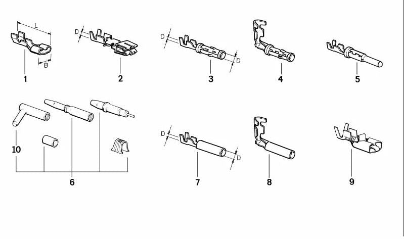 Terminal redondo 2.5 para BMW Serie 1, Serie 3, Serie 4, Serie 5, Serie 6, Serie 7, Serie 8, i, X1, X2, X3, X4, X5, X6, Z4, Z8 (OEM 61131376206). Original BMW